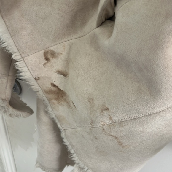 Vintage faux suede shearling coat - Picture 6 of 7